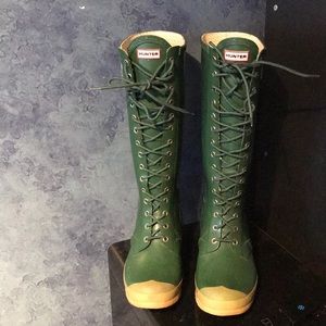 Gently used❗️ Tall green hunter rain boots